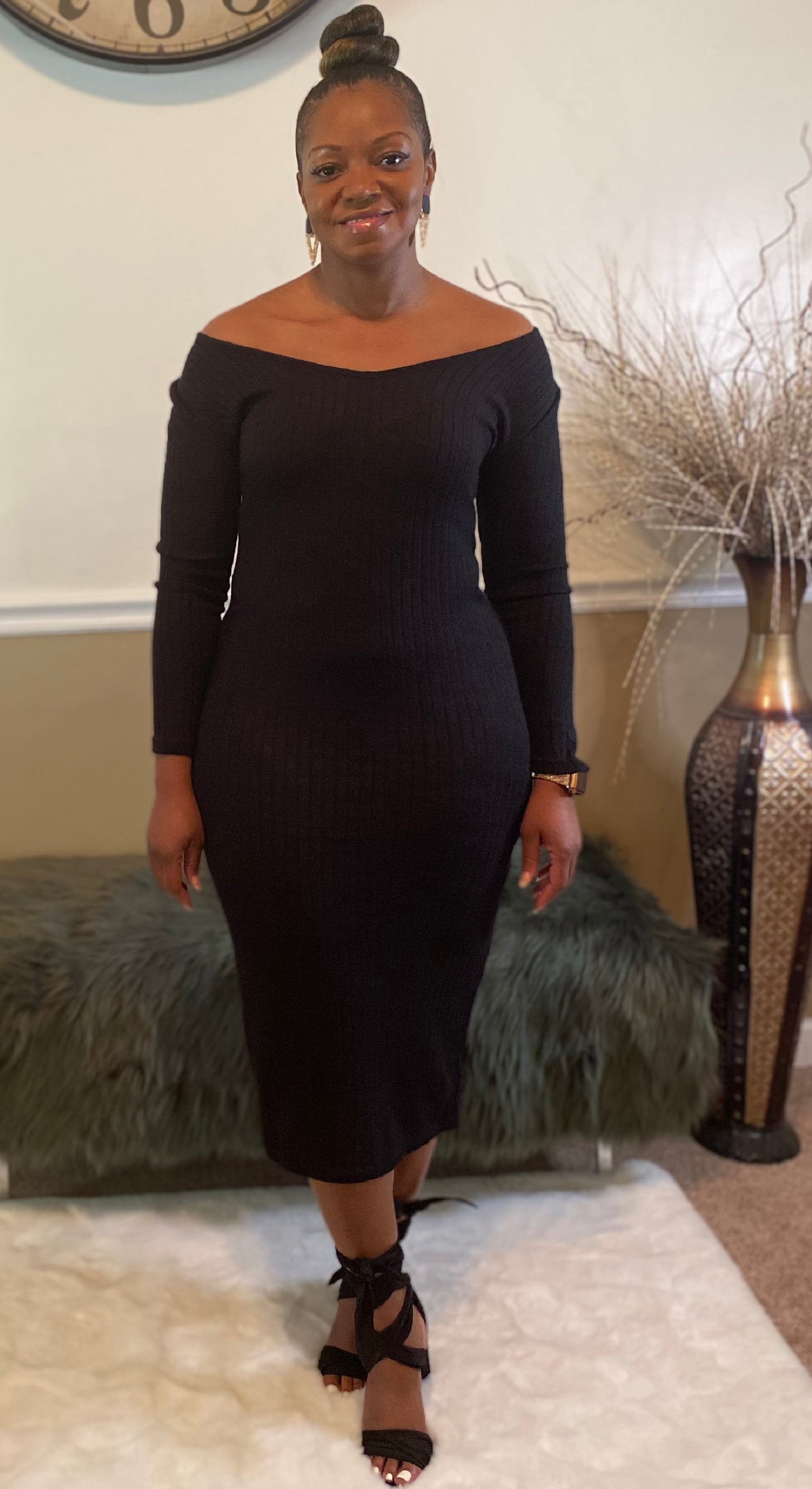 black ribbed off the shoulder dress Black Ribbed Off the Shoulder Sweater Dress black ribbed off the shoulder dress Black Ribbed Off the Shoulder Sweater Dress
